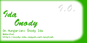 ida onody business card