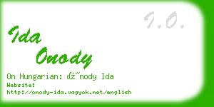 ida onody business card